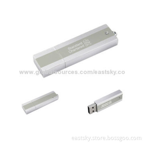 Promotional metal USB flash drive, 64MB to 32GB memory capacity